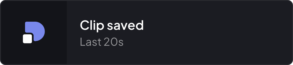 Clip saved