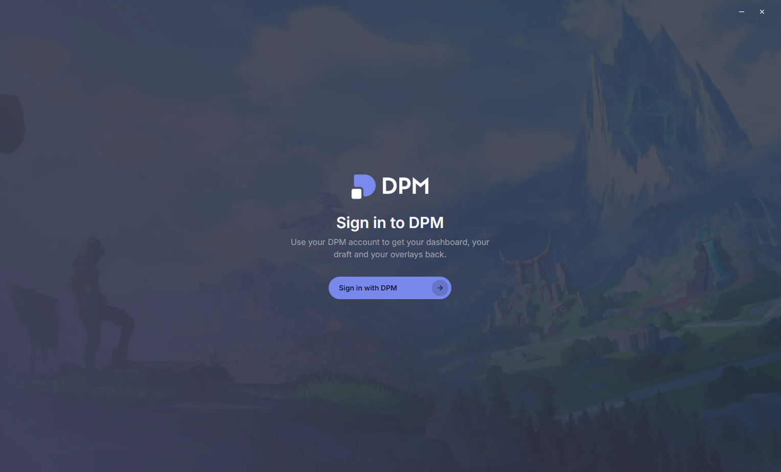 The sign-in screen